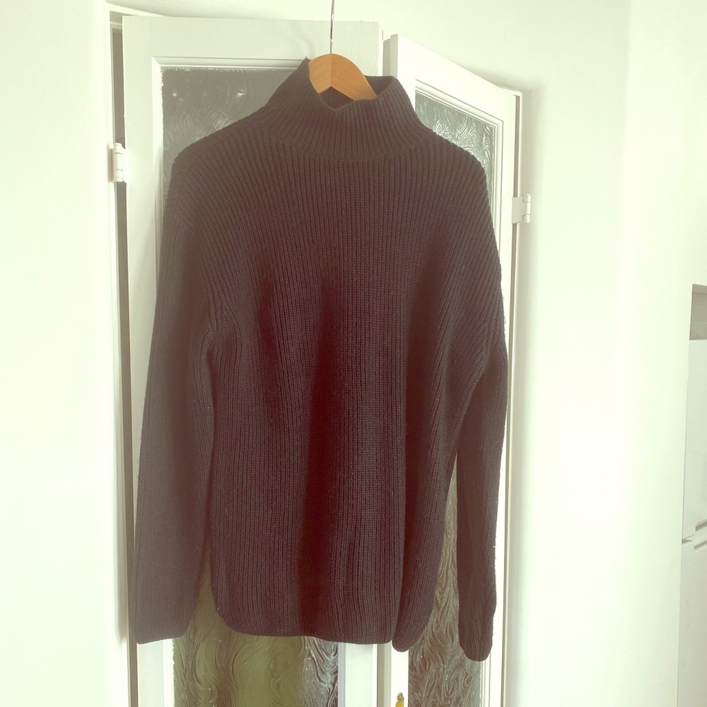Black sweater with turtleneck